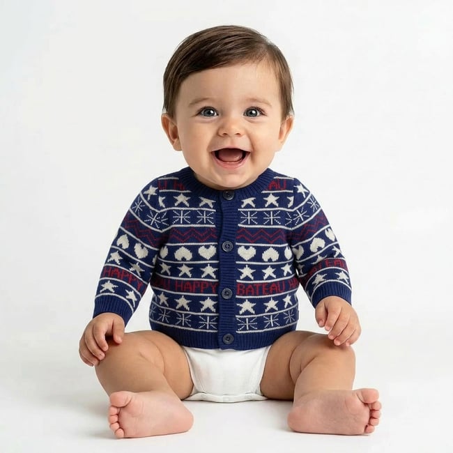 Cardigan bébé - Très bon état bleu <span itemprop=