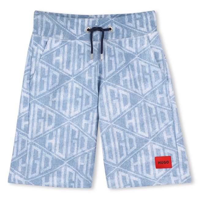 Bermuda de jogging effet jean indigo bleu <span itemprop=