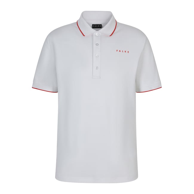 Polo shirt Cotton Modal blanc <span itemprop=