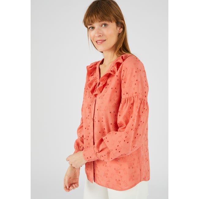Chemisier à volants broderie anglaise - DAMART