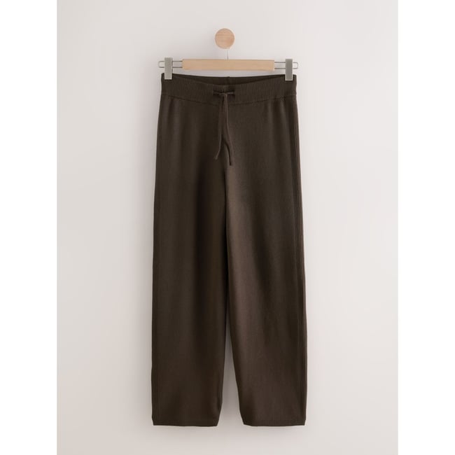 Pantalon de jogging en maille à coordonner marron chocolat <span itemprop=
