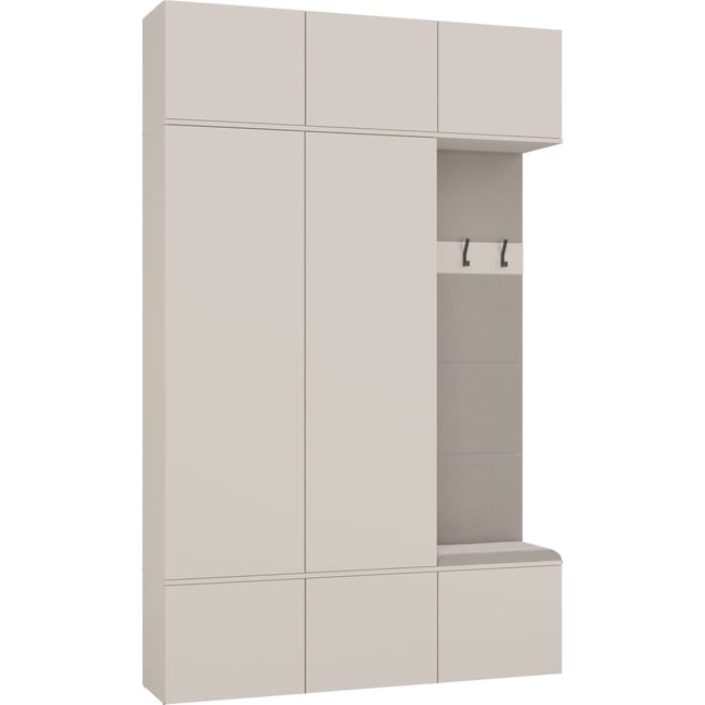 Vestiaire avec assise collection HAGA Couleur cachemire <span itemprop=