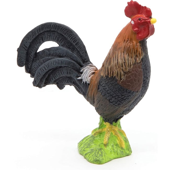 Figurine Coq gaulois marron <span itemprop=