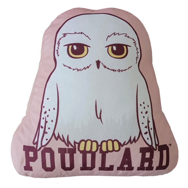 Coussin forme imprimé 100% Polyester, HEDWIGE rose <span itemprop=