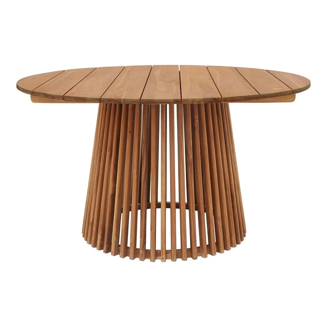 Table ronde en teck naturel ø120 KUTA Couleur bois naturel <span itemprop=