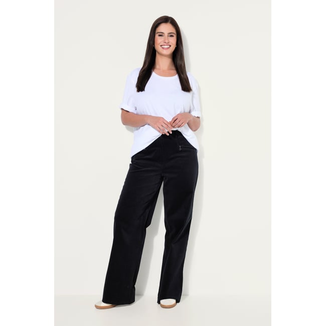 Pantalon en velours côtelé Mony, jambe large - ULLA POPKEN
