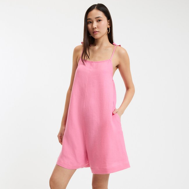 Linen Playsuit, Made in France - LA REDOUTE COLLECTIONS