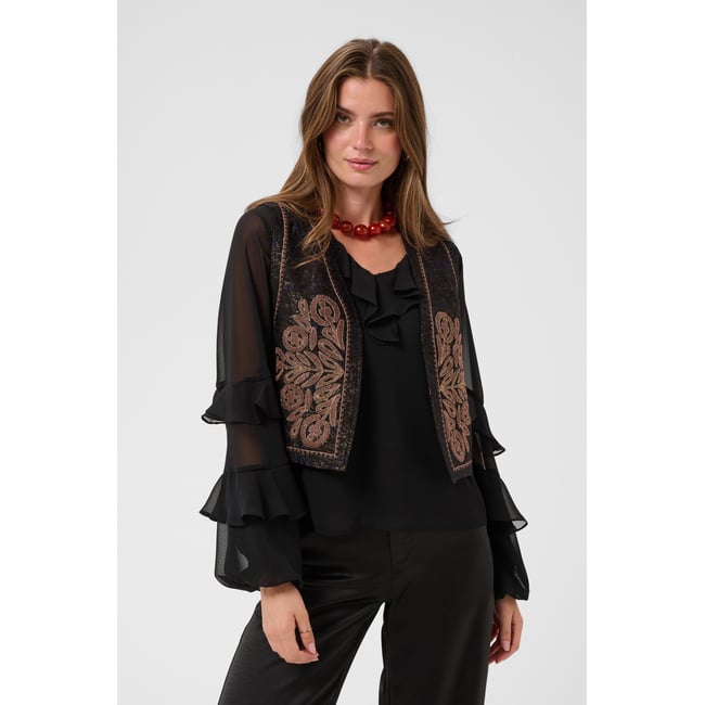 Manteau noit night jacquard <span itemprop=