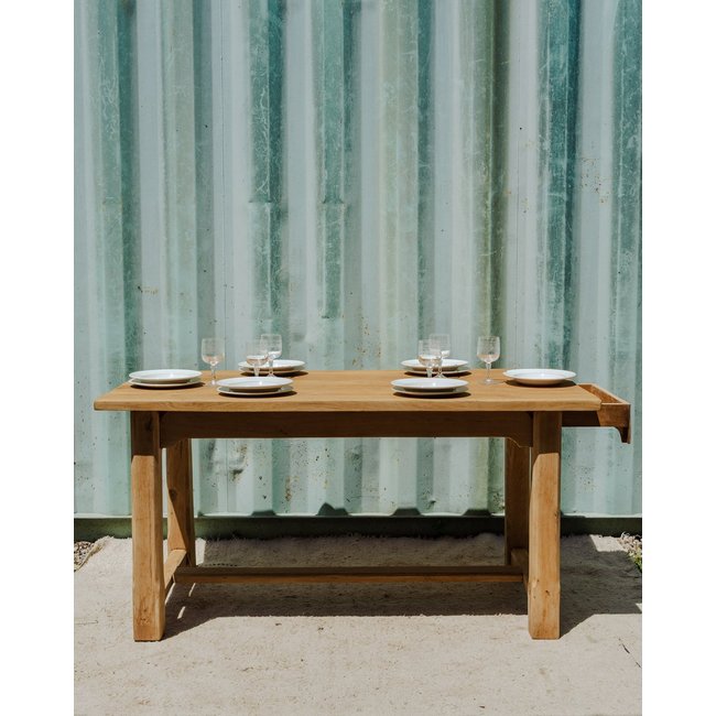 Table à manger en bois Romy N°1377 - Bon état Couleur bois clair <span itemprop=