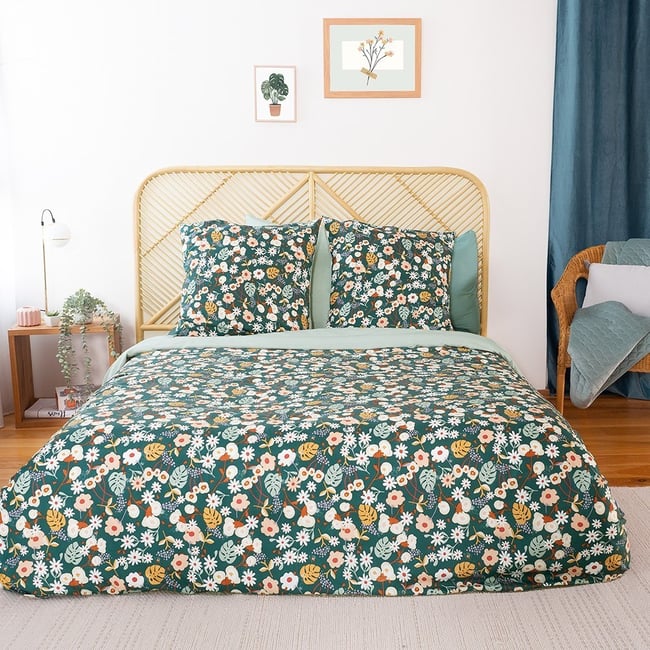 Housse de couette 260x240 Cueillette + 2 taies microfibre v002232 <span itemprop=