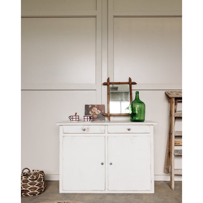 Buffet en bois Gilbert N°67 - Bon état Couleur blanc <span itemprop=