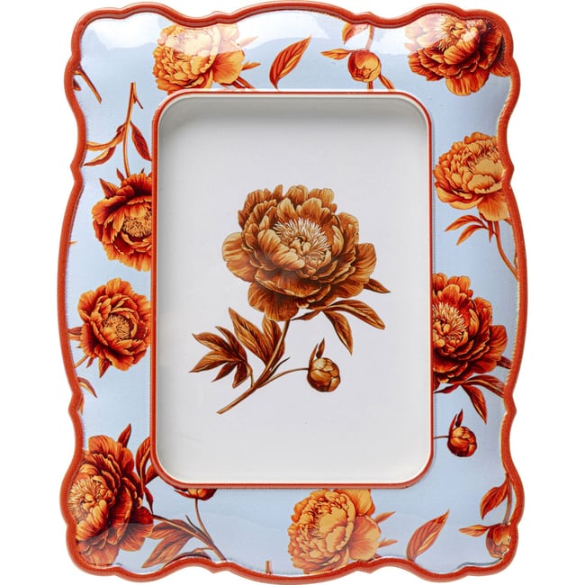 Cadre photo pivoines Couleur bleu <span itemprop=