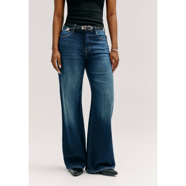 Jean Bellflower Wide-Leg bleu foncé <span itemprop=