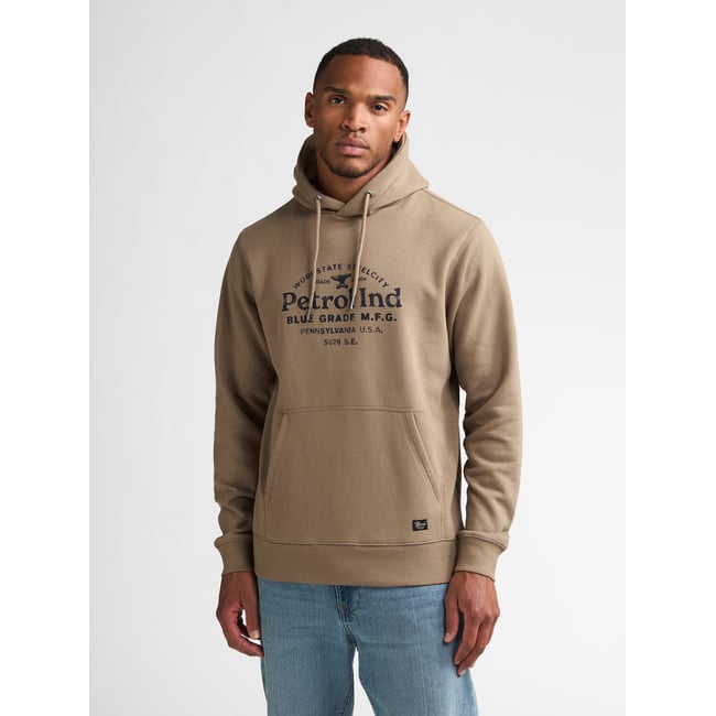 Sweat à capuche à imprimé graphique millview orange oak <span itemprop=