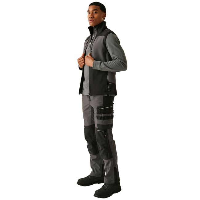 Veste sans manches 4TEX gris / noir <span itemprop=