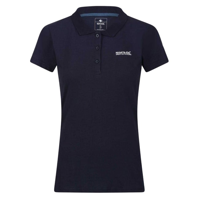 Polo manches courtes en coton bleu marine <span itemprop=
