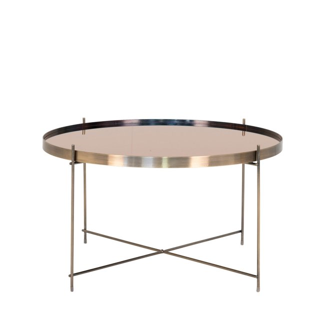 Table basse en verre et métal ø70xh40cm - VENEZIA - HOUSE NORDIC