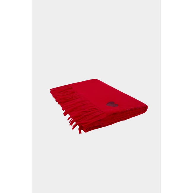 Écharpe brodée rouge <span itemprop=