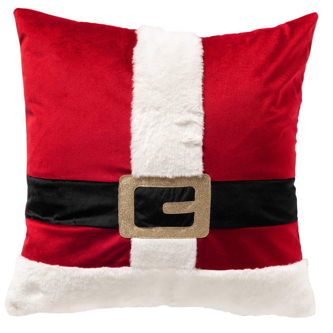 Housse de coussin Santa Belly rouge <span itemprop=