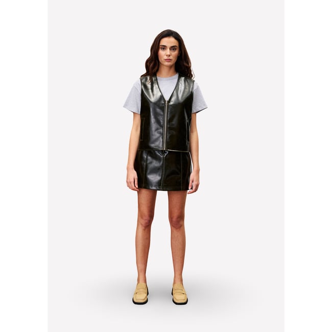 Gilet  EDGAR vert kaki <span itemprop=