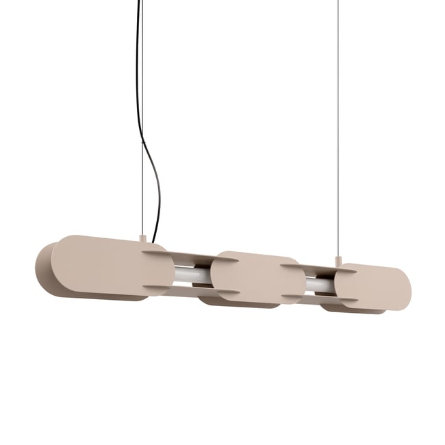 Suspension Acier Taupe LED 1 Chain Couleur taupe <span itemprop=