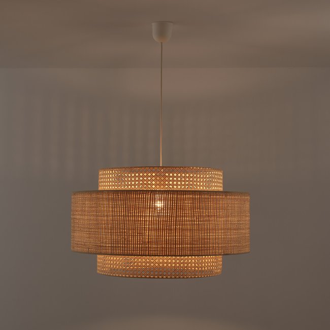Dolkie 60cm diameter double shade ceiling light natural La Redoute Interieurs La Redoute