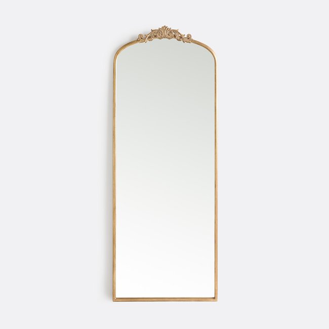 Espelho metálico 65 x 170 cm, Jinia latão <span itemprop=