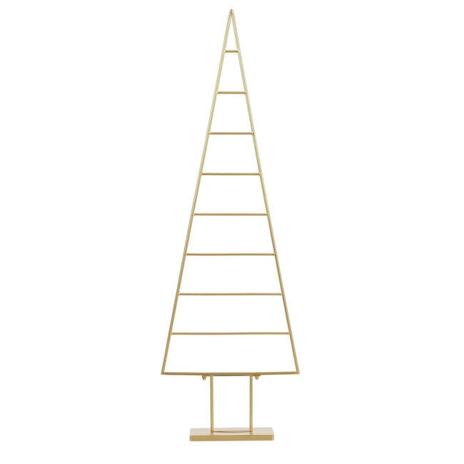 Sapin de Noël décoratif pour ornements H152 cm MERRYX Couleur or <span itemprop=