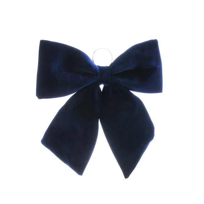44cm Nordic Lights Decorative Navy Bow, navy, SO'HOME