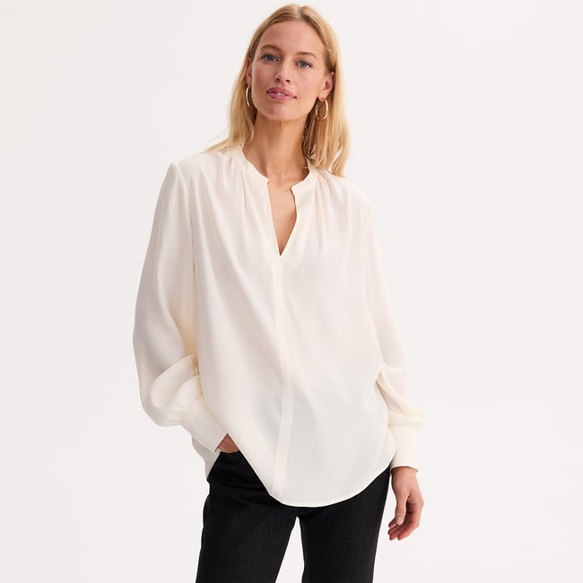 Blouse col V manches longues - ANNE WEYBURN