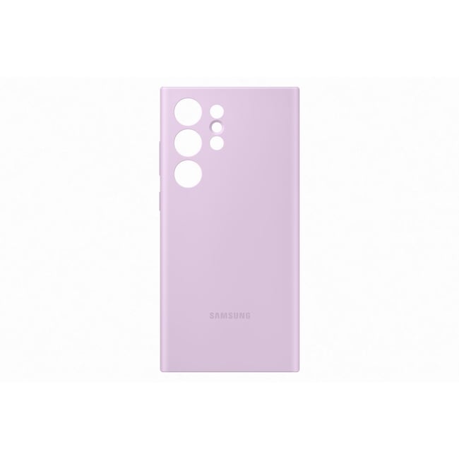 Coque S23 Ultra Silicone Lilas violet <span itemprop=