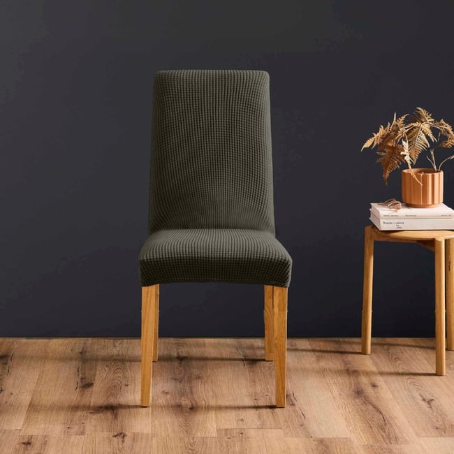 Housse de chaise extensible en polyester gaufré - DECORATIE