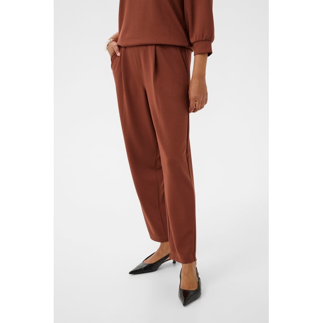 Pantacourt marron henna <span itemprop=