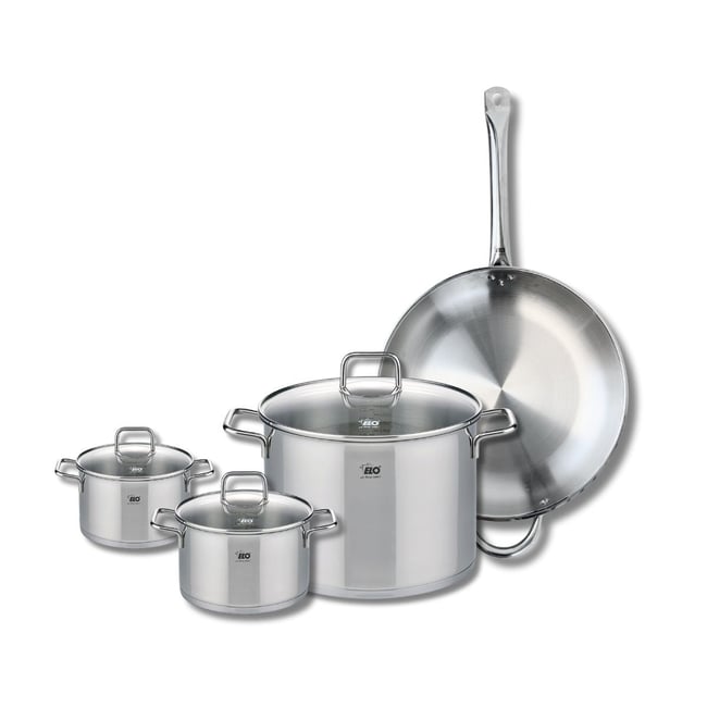 Batterie 1 poêle 32cm + 3 faitouts 14/16/26cm PROFI CITRIN gris <span itemprop=