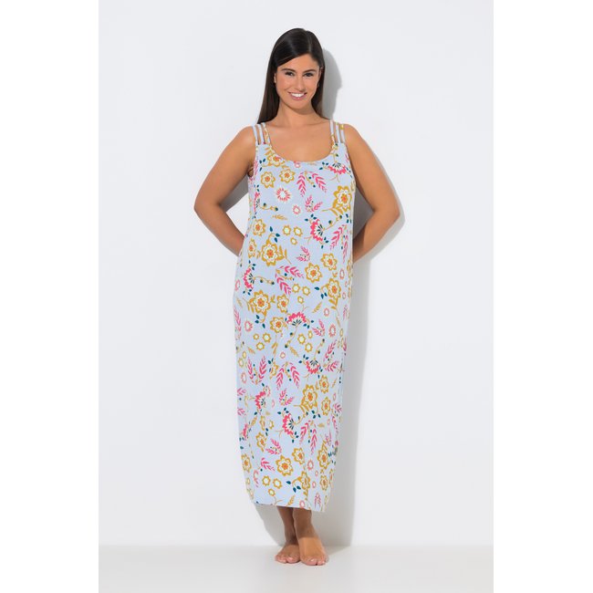 Chemise de nuit, motifs, sans manches bleu clair <span itemprop=