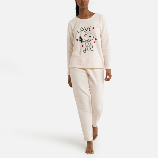 Lange pyjama in micro fleece Snoopy <span itemprop=