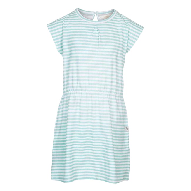 Robe manches courtes motif/style à rayures vert <span itemprop=