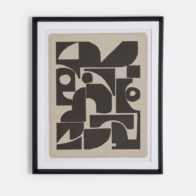 Cadre motif lin 50 x 60 cm, Albio noir LA REDOUTE INTERIEURS