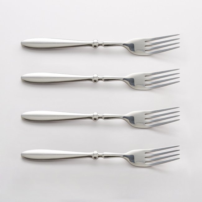 Set of 4 Rakinen Stainless Steel Forks, inox, LA REDOUTE INTERIEURS