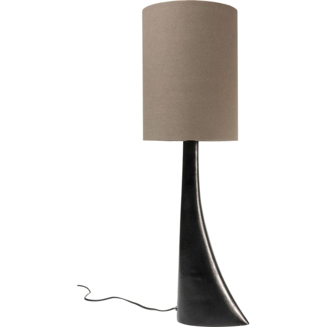 Lampadaire en coton et aluminium, FLY Couleur marron <span itemprop=