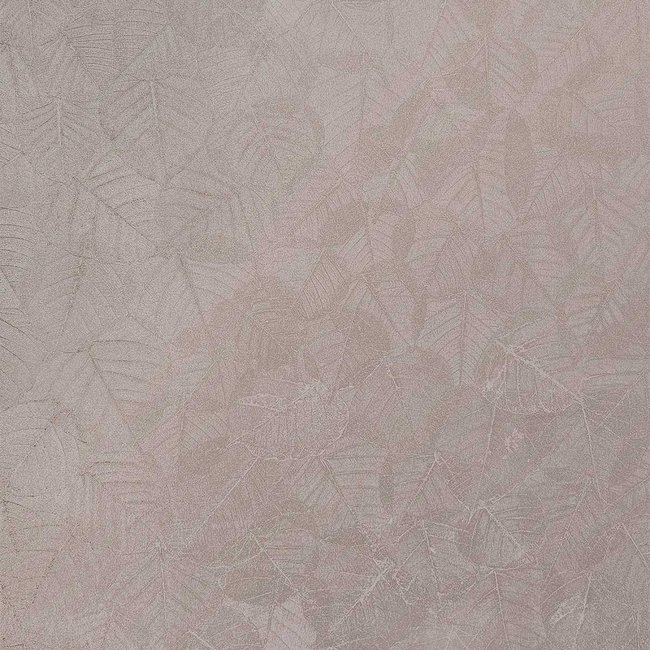 Papier peint feuillage texturé rose grisé Couleur beige <span itemprop=