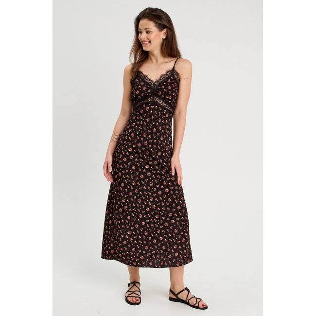 Robe longue droite bretelles - CACHE CACHE