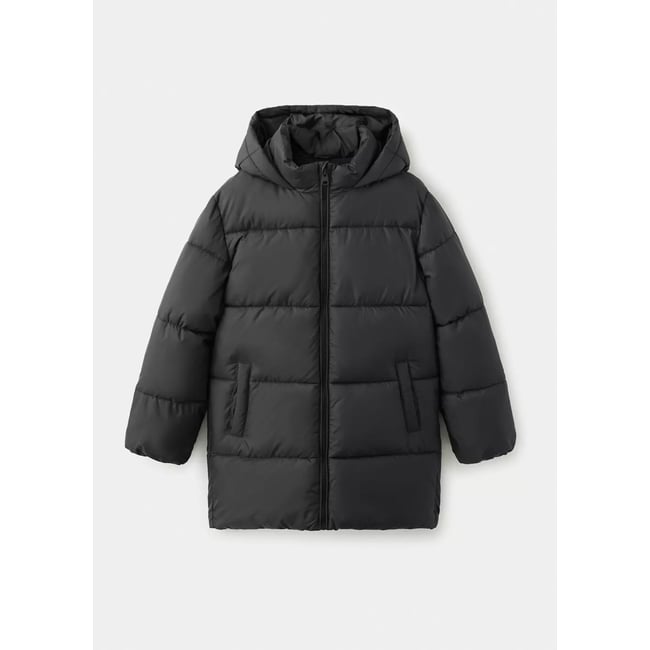 Anorak long matelassé capuche - MANGO KIDS