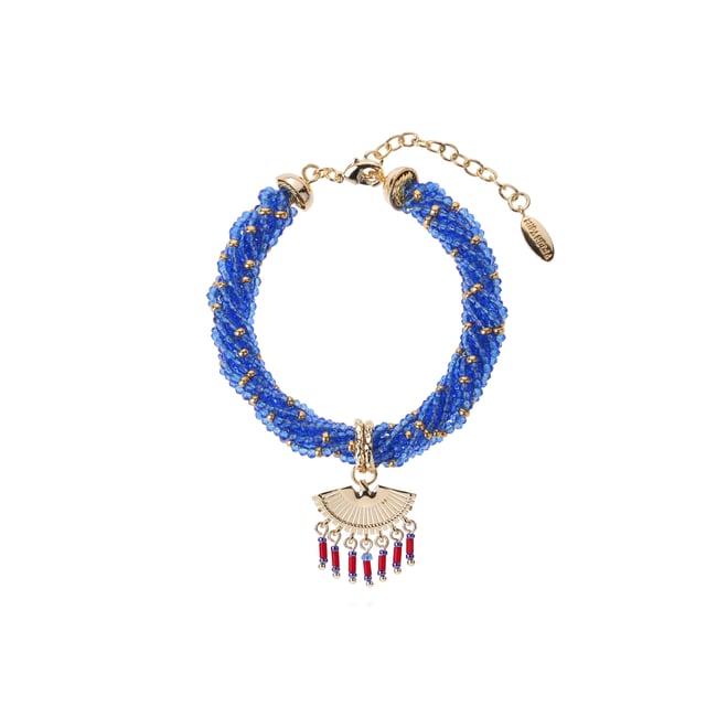 Bracelet de perles torsadées réglable avec pendentif NALI - HIPANEMA