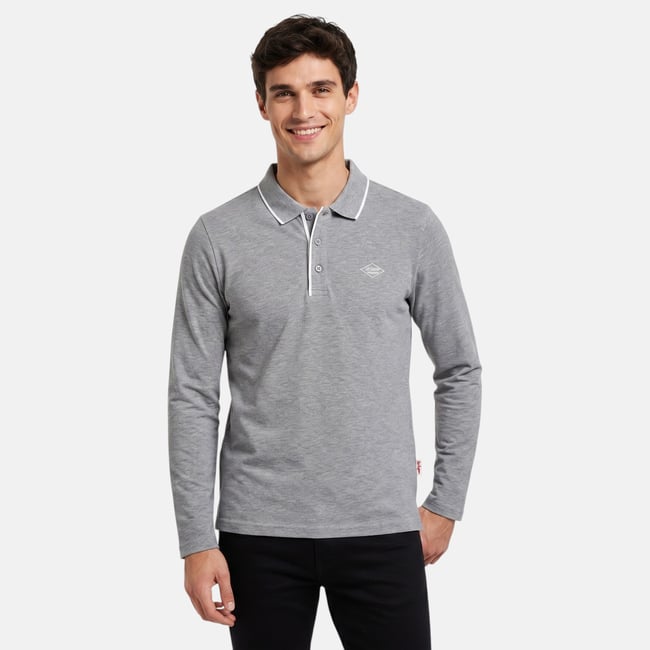Polo manches longues, patte de boutonnage CLUB HOUSE - LEE COOPER