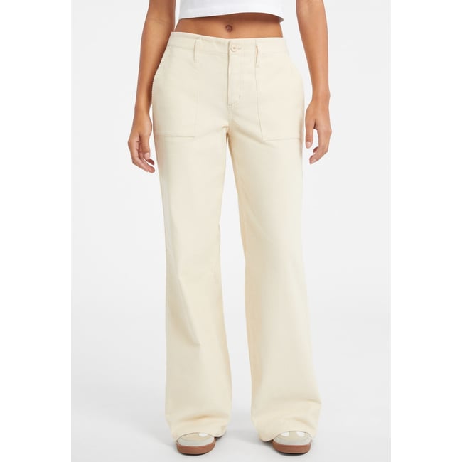 Pantalon Utilitaire Jambe Large beige <span itemprop=
