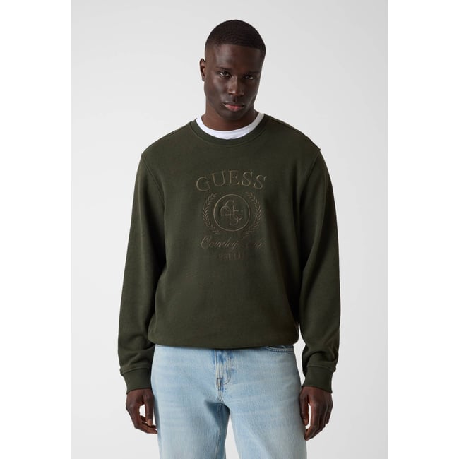 Sweatshirt Avec Logo Brodé vert foncé <span itemprop=