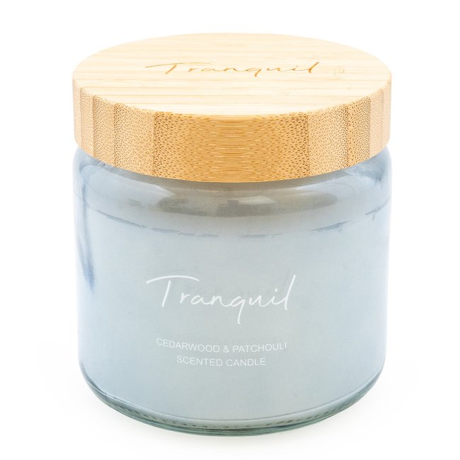'Tranquil' Bamboo Lid Candle, blue, SO'HOME