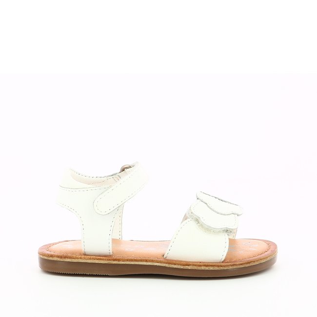 Sandalias de piel Dyastar blanco <span itemprop=