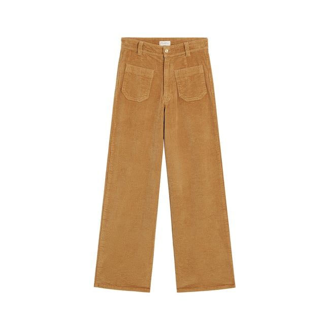 PANTALON JANE VELOURS CORDCOOKIE beige <span itemprop=
